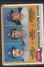 1981 Topps #302 Jack Perconte / Mike Scioscia / Fernando Valenzuela