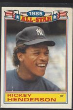 07 of 22 Rickey Henderson 1986 Topps [1985 All-Star Game]
